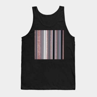 Rose gold & Grey stripes Tank Top